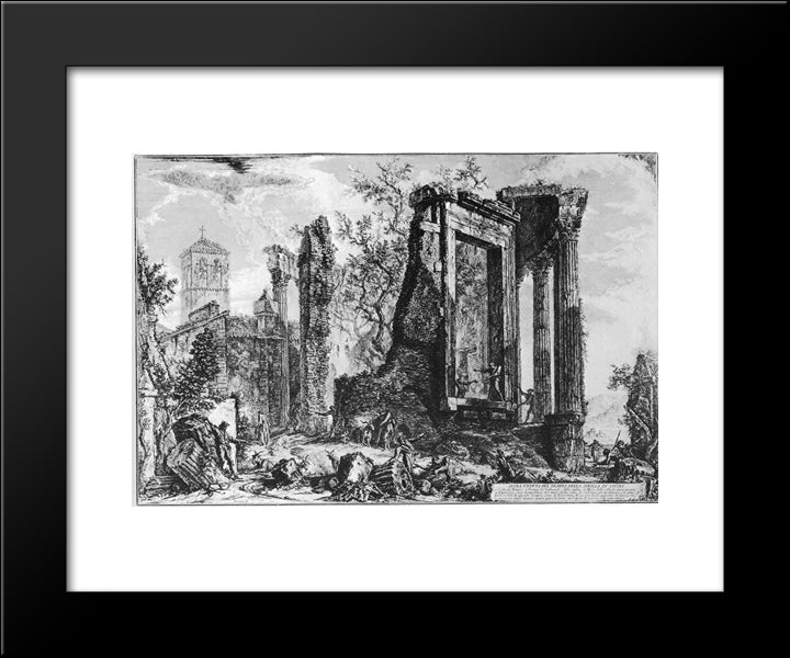 Vedute Di Roma 20x24 Black Modern Wood Framed Art Print Poster by Piranesi, Giovanni Battista