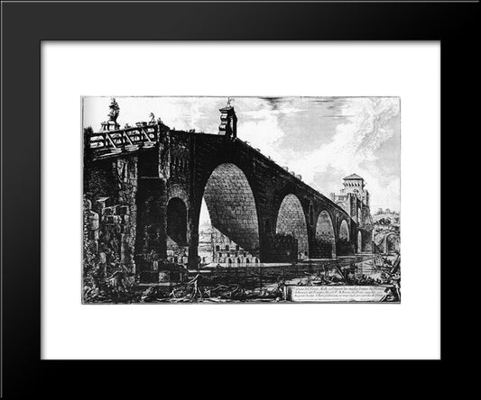 Vedute Di Roma 20x24 Black Modern Wood Framed Art Print Poster by Piranesi, Giovanni Battista