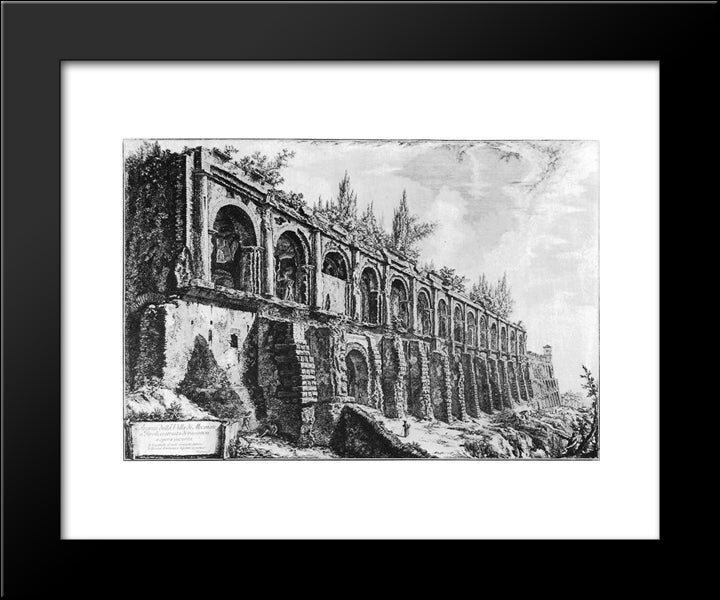 Vedute Di Roma 20x24 Black Modern Wood Framed Art Print Poster by Piranesi, Giovanni Battista