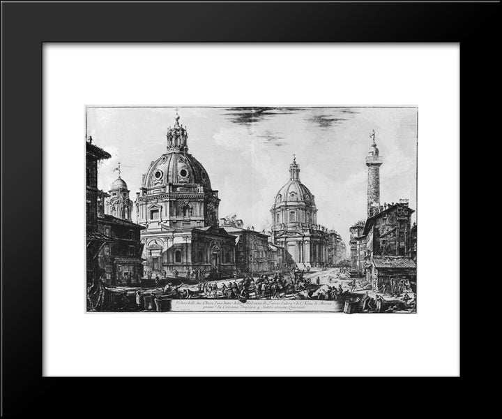 Vedute Di Roma 20x24 Black Modern Wood Framed Art Print Poster by Piranesi, Giovanni Battista