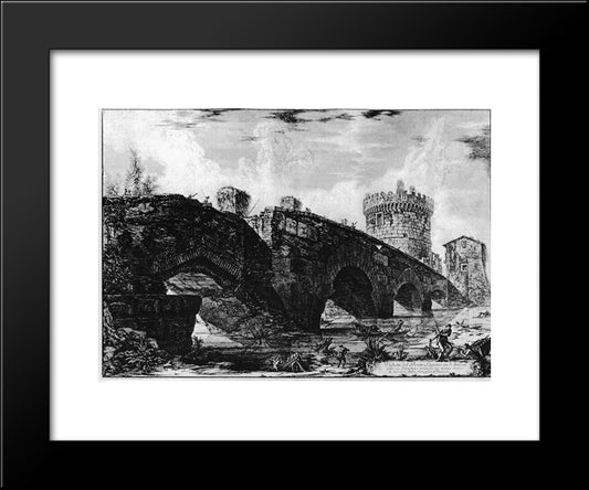 Vedute Di Roma 20x24 Black Modern Wood Framed Art Print Poster by Piranesi, Giovanni Battista