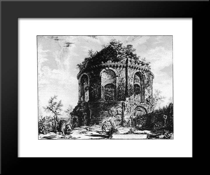 Vedute Di Roma 20x24 Black Modern Wood Framed Art Print Poster by Piranesi, Giovanni Battista