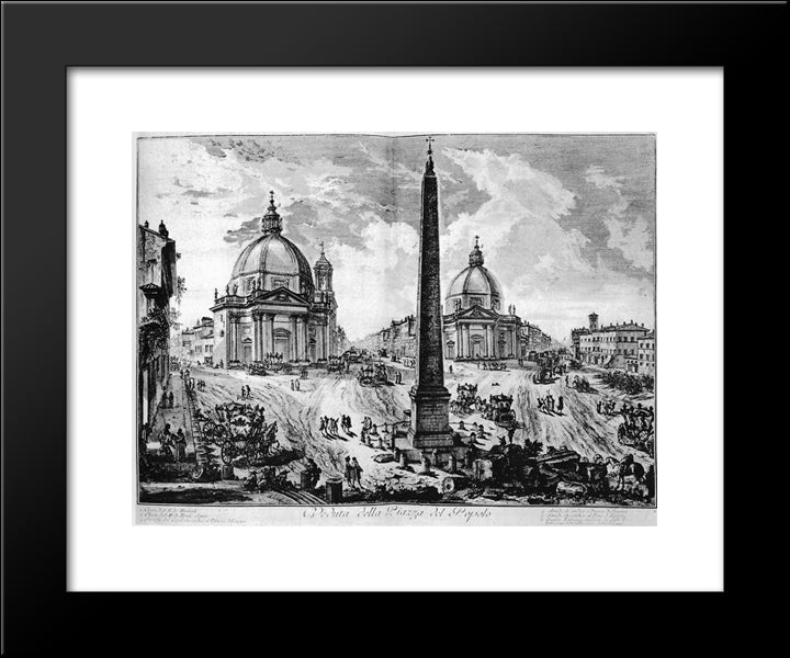 Vedute Di Roma 20x24 Black Modern Wood Framed Art Print Poster by Piranesi, Giovanni Battista