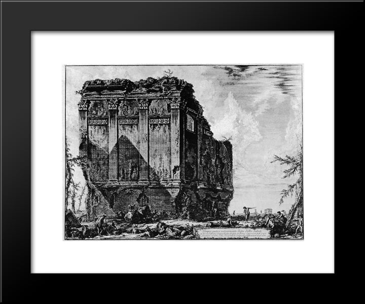 Vedute Di Roma 20x24 Black Modern Wood Framed Art Print Poster by Piranesi, Giovanni Battista