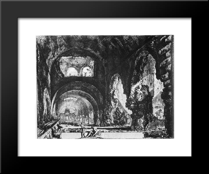 Vedute Di Roma 20x24 Black Modern Wood Framed Art Print Poster by Piranesi, Giovanni Battista