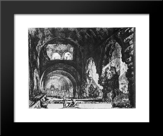 Vedute Di Roma 20x24 Black Modern Wood Framed Art Print Poster by Piranesi, Giovanni Battista