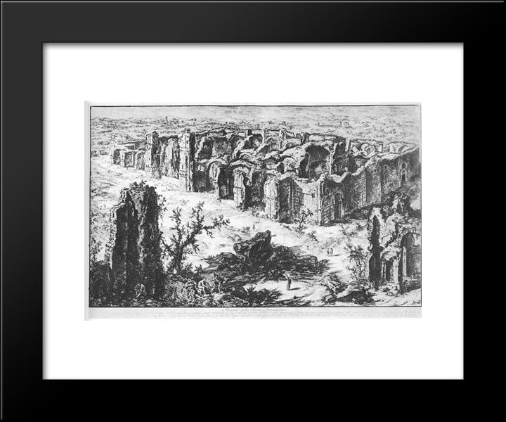 Vedute Di Roma 20x24 Black Modern Wood Framed Art Print Poster by Piranesi, Giovanni Battista