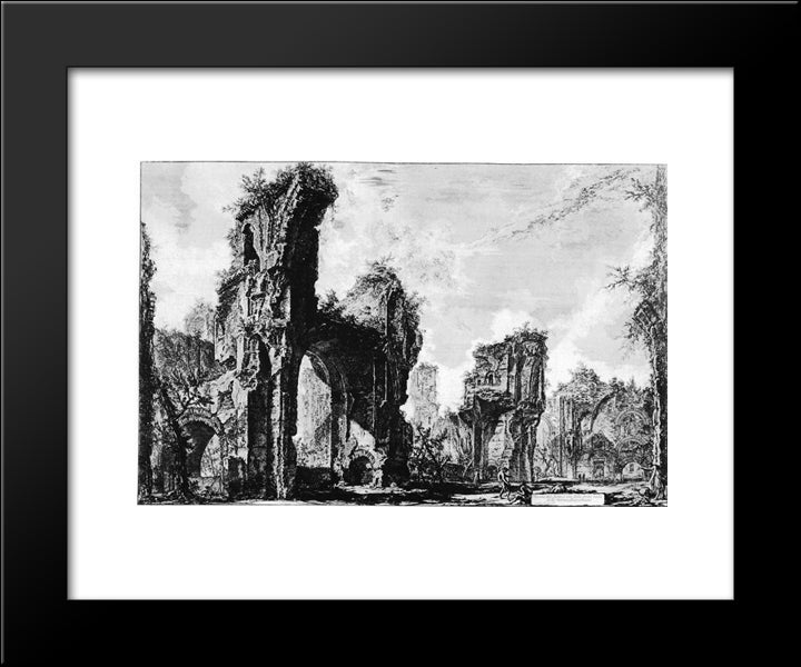 Vedute Di Roma 20x24 Black Modern Wood Framed Art Print Poster by Piranesi, Giovanni Battista