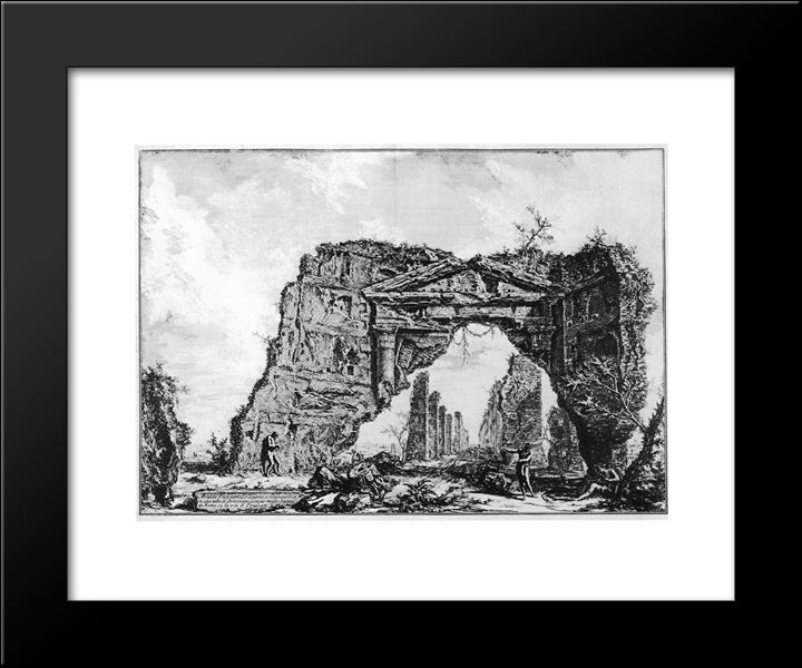 Vedute Di Roma 20x24 Black Modern Wood Framed Art Print Poster by Piranesi, Giovanni Battista