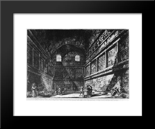 Vedute Di Roma 20x24 Black Modern Wood Framed Art Print Poster by Piranesi, Giovanni Battista