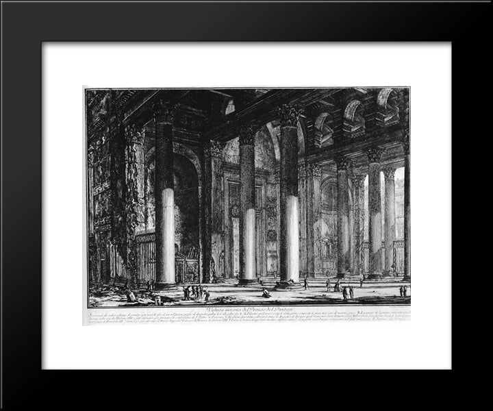 Vedute Di Roma 20x24 Black Modern Wood Framed Art Print Poster by Piranesi, Giovanni Battista