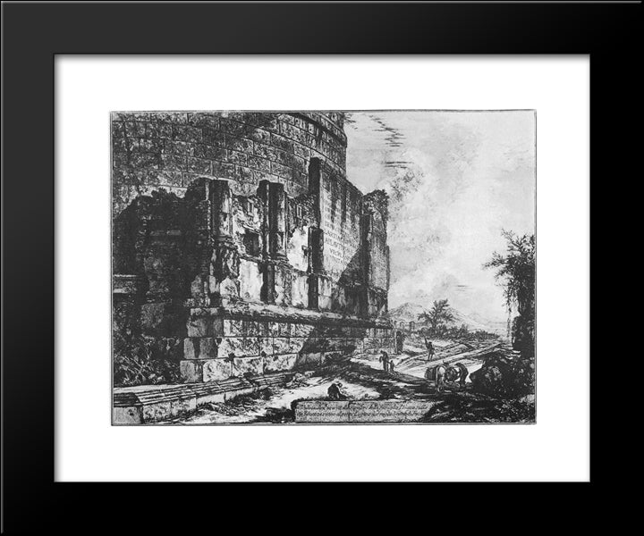 Vedute Di Roma 20x24 Black Modern Wood Framed Art Print Poster by Piranesi, Giovanni Battista