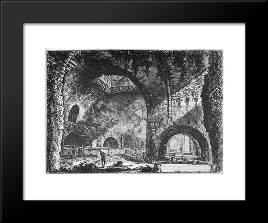 Vedute Di Roma 20x24 Black Modern Wood Framed Art Print Poster by Piranesi, Giovanni Battista