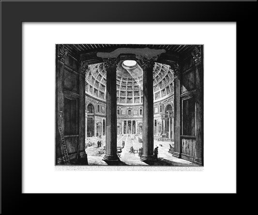 Vedute Di Roma 20x24 Black Modern Wood Framed Art Print Poster by Piranesi, Giovanni Battista