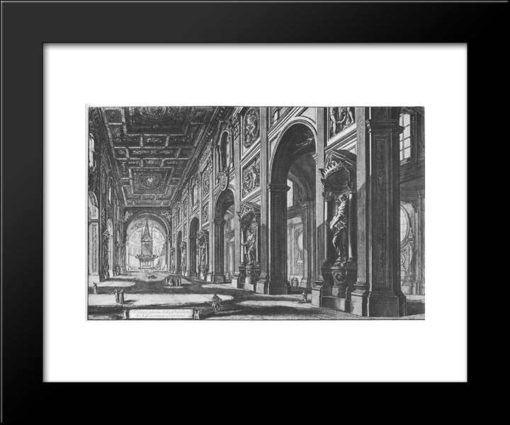 Vedute Di Roma 20x24 Black Modern Wood Framed Art Print Poster by Piranesi, Giovanni Battista