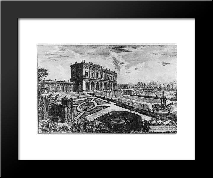 Vedute Di Roma 20x24 Black Modern Wood Framed Art Print Poster by Piranesi, Giovanni Battista