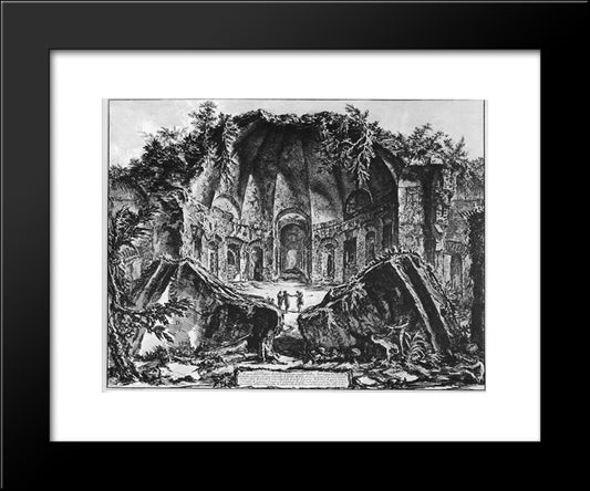 Vedute Di Roma 20x24 Black Modern Wood Framed Art Print Poster by Piranesi, Giovanni Battista