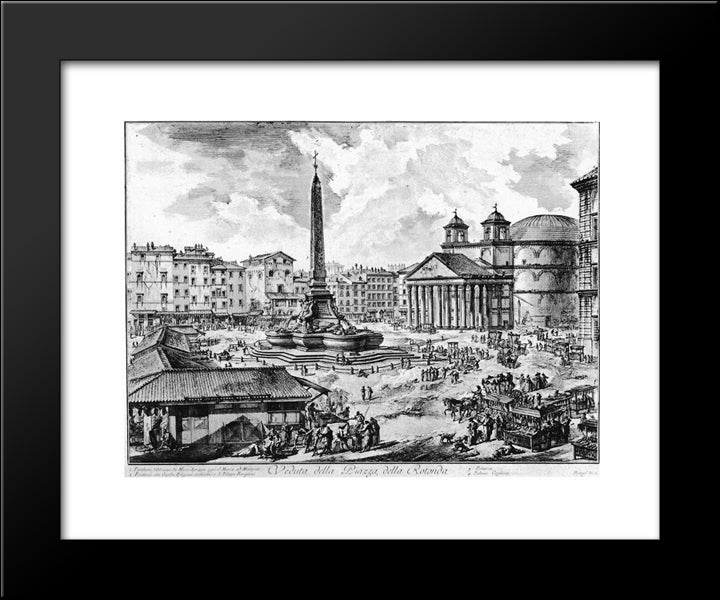 Vedute Di Roma 20x24 Black Modern Wood Framed Art Print Poster by Piranesi, Giovanni Battista