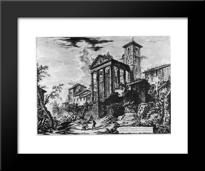 Vedute Di Roma 20x24 Black Modern Wood Framed Art Print Poster by Piranesi, Giovanni Battista