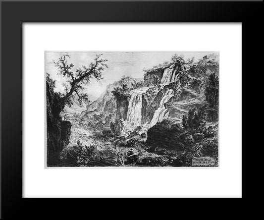 Vedute Di Roma 20x24 Black Modern Wood Framed Art Print Poster by Piranesi, Giovanni Battista