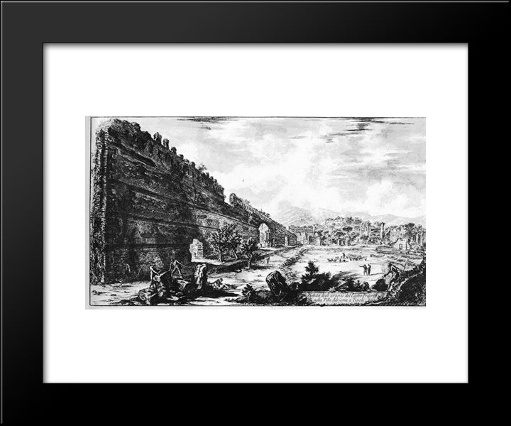 Vedute Di Roma 20x24 Black Modern Wood Framed Art Print Poster by Piranesi, Giovanni Battista