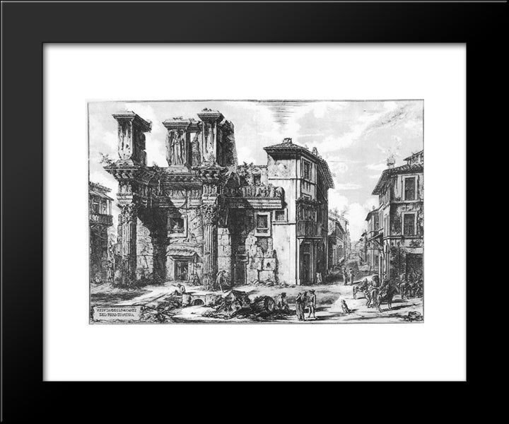 Vedute Di Roma 20x24 Black Modern Wood Framed Art Print Poster by Piranesi, Giovanni Battista