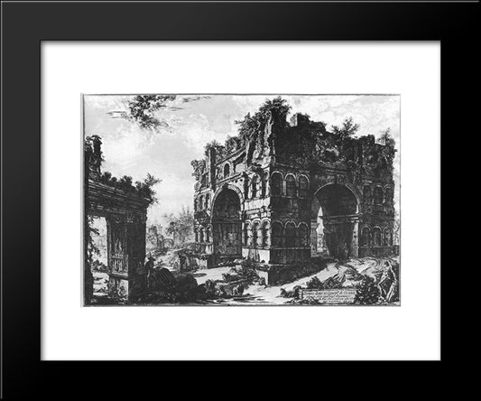 Vedute Di Roma 20x24 Black Modern Wood Framed Art Print Poster by Piranesi, Giovanni Battista