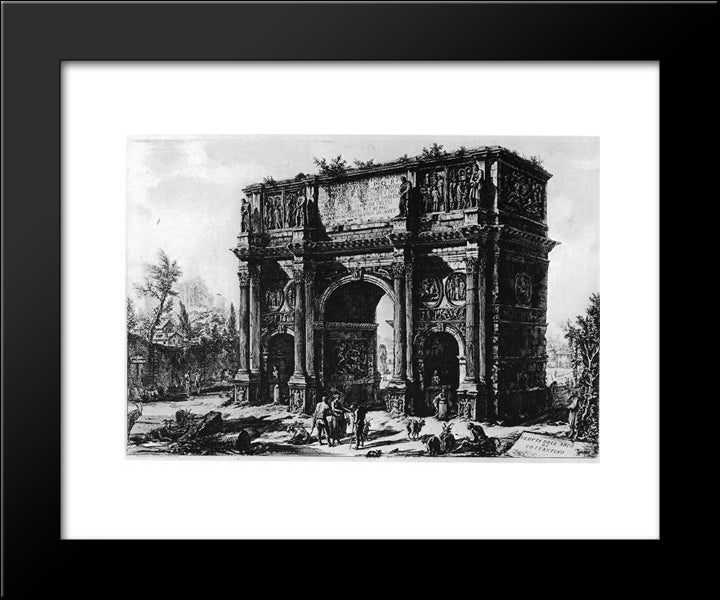 Vedute Di Roma 20x24 Black Modern Wood Framed Art Print Poster by Piranesi, Giovanni Battista