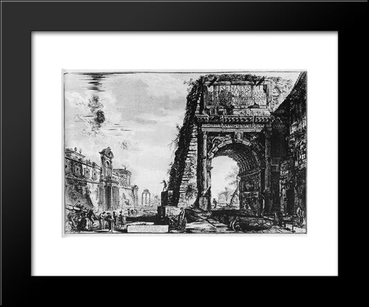 Vedute Di Roma 20x24 Black Modern Wood Framed Art Print Poster by Piranesi, Giovanni Battista