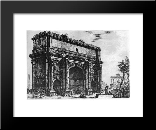 Vedute Di Roma 20x24 Black Modern Wood Framed Art Print Poster by Piranesi, Giovanni Battista