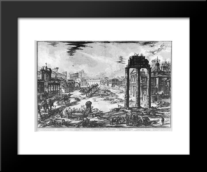 Vedute Di Roma 20x24 Black Modern Wood Framed Art Print Poster by Piranesi, Giovanni Battista