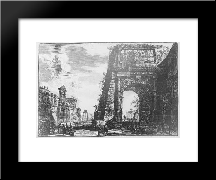 Arco De Tito 20x24 Black Modern Wood Framed Art Print Poster by Piranesi, Giovanni Battista