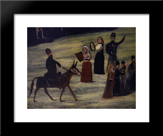 Party By The River Tskheniszkali (Fragment) 20x24 Black Modern Wood Framed Art Print Poster by Pirosmani, Niko