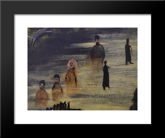 Party By The River Tskheniszkali (Fragment) 20x24 Black Modern Wood Framed Art Print Poster by Pirosmani, Niko