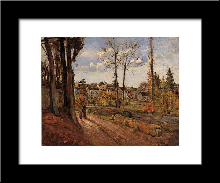 Louveciennes 20x24 Black Modern Wood Framed Art Print Poster by Pissarro, Camille