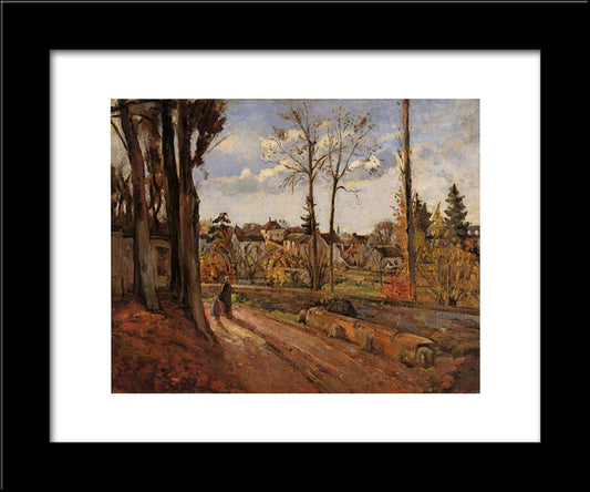 Louveciennes 20x24 Black Modern Wood Framed Art Print Poster by Pissarro, Camille