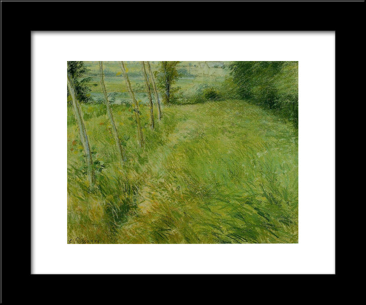 Landscape At Pontoise 20x24 Black Modern Wood Framed Art Print Poster by Pissarro, Camille