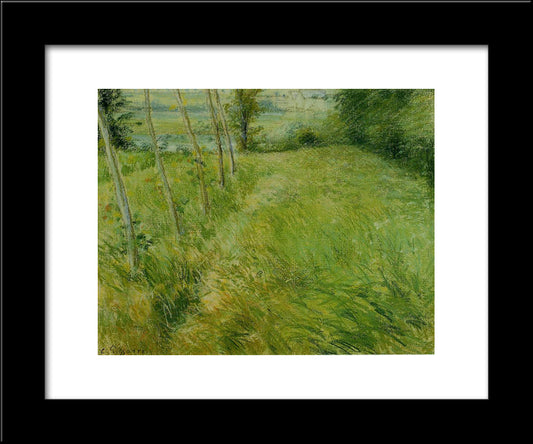 Landscape At Pontoise 20x24 Black Modern Wood Framed Art Print Poster by Pissarro, Camille