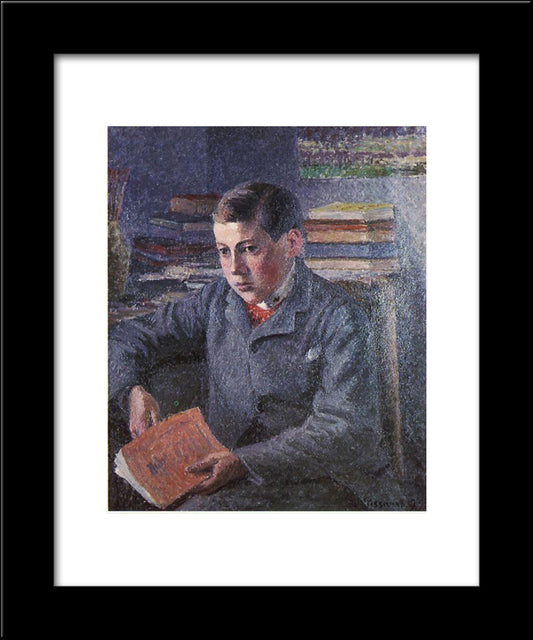 Portrait Of Paulemile 20x24 Black Modern Wood Framed Art Print Poster by Pissarro, Camille