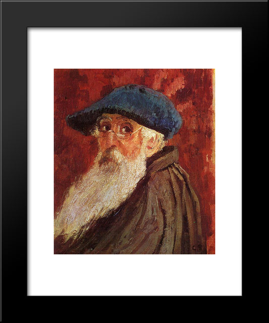 Self Portrait 20x24 Black Modern Wood Framed Art Print Poster by Pissarro, Camille