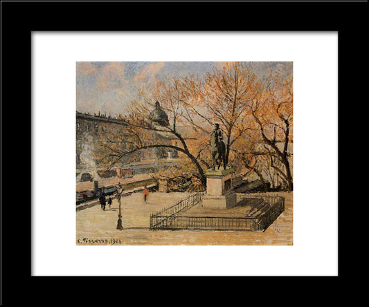 The Pont Neuf 20x24 Black Modern Wood Framed Art Print Poster by Pissarro, Camille