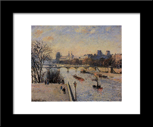 The Louvre 20x24 Black Modern Wood Framed Art Print Poster by Pissarro, Camille