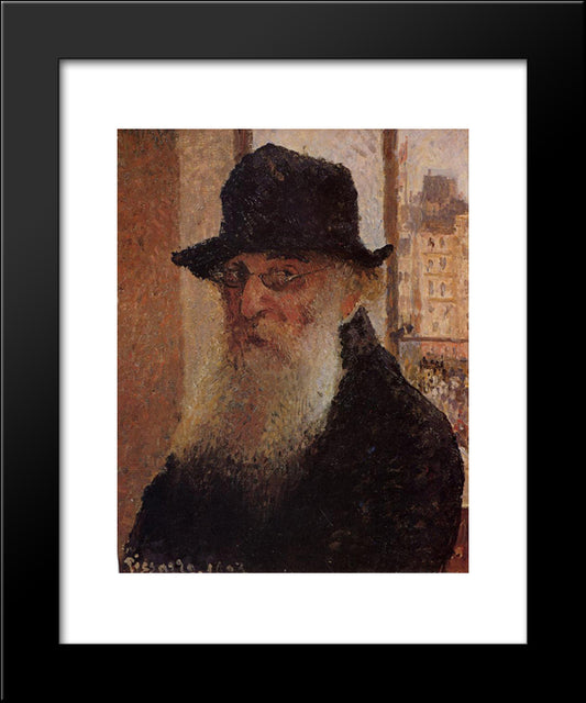 Self Portrait 20x24 Black Modern Wood Framed Art Print Poster by Pissarro, Camille