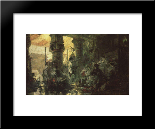 Prodigal Son 20x24 Black Modern Wood Framed Art Print Poster by Polenov, Vasily