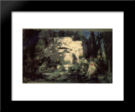 Christ And The Sinner 20x24 Black Modern Wood Framed Art Print Poster by Polenov, Vasily