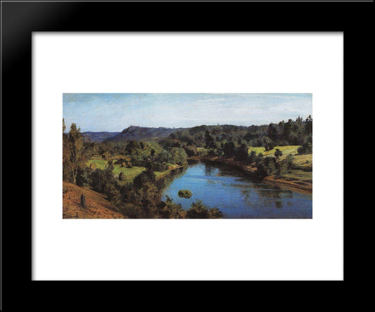 The River Oyat 20x24 Black Modern Wood Framed Art Print Poster by Polenov, Vasily