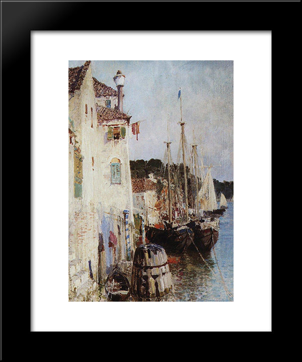 Venice 20x24 Black Modern Wood Framed Art Print Poster by Polenov, Vasily