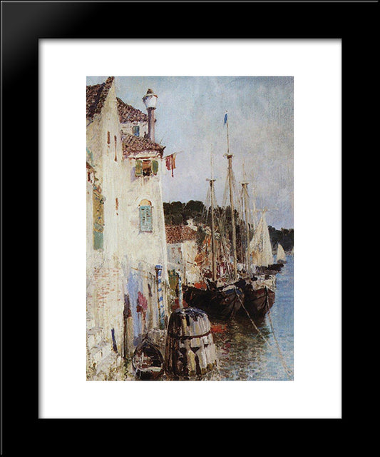 Venice 20x24 Black Modern Wood Framed Art Print Poster by Polenov, Vasily