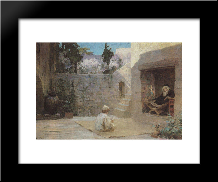 Was Filled With Wisdom 20x24 Black Modern Wood Framed Art Print Poster by Polenov, Vasily