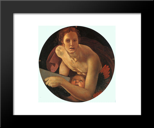 St. Matthew The Evangelist 20x24 Black Modern Wood Framed Art Print Poster by Pontormo, Jacopo